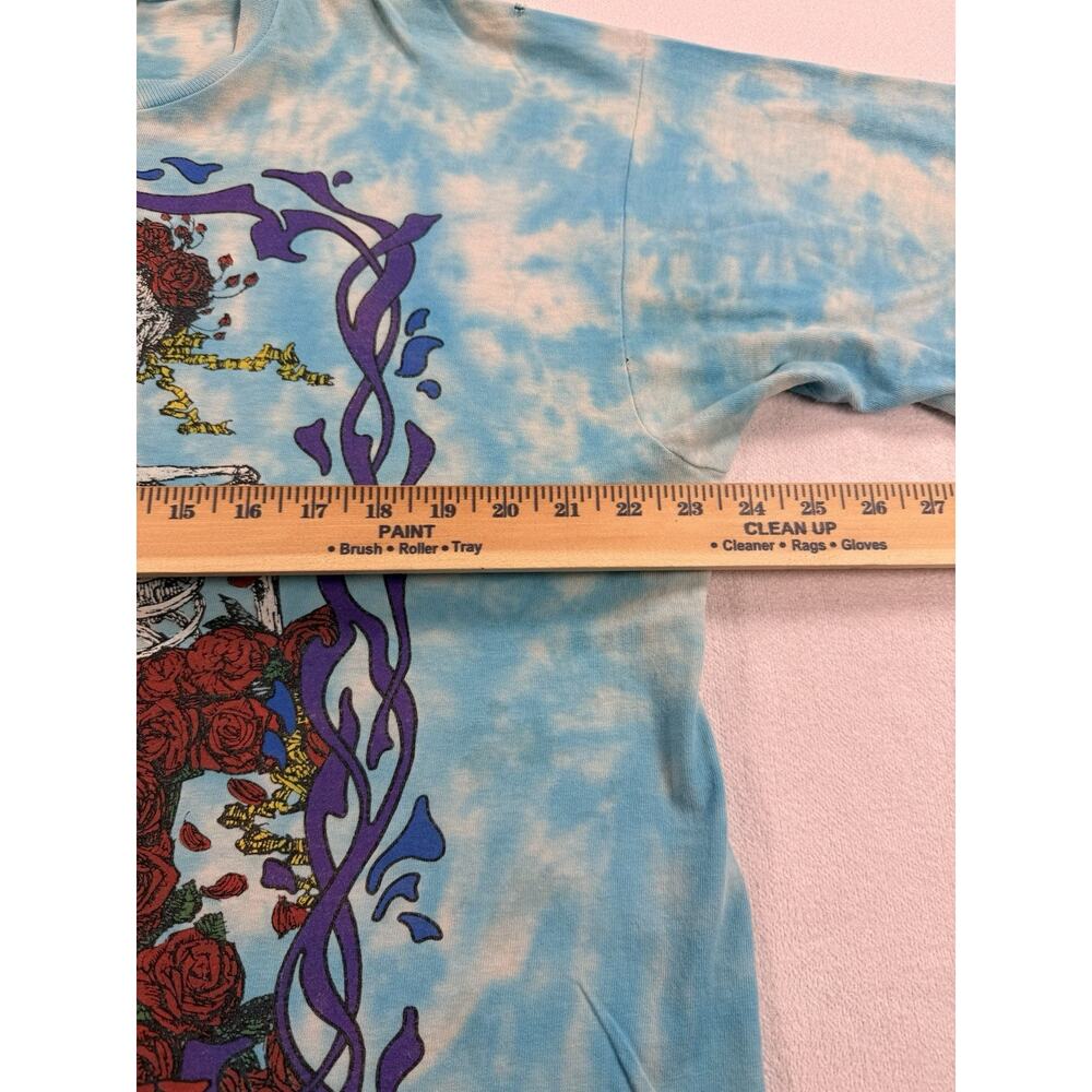 Vintage Grateful Dead 1990 Skeleton Rose Tie Dye Single Stitch Mens T Shirt XL - Picture 7 of 16